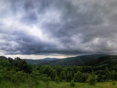 Clouds mountains landscape