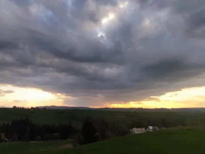 Clouds sunset landscape