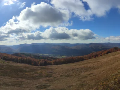 Fall mountains clouds sky