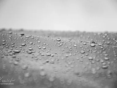 Water droplets ground surface